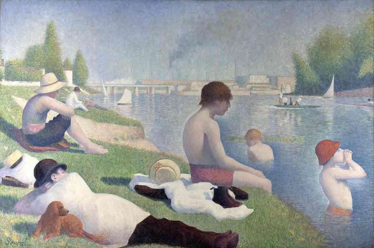 Une baignade à Asnières di Georges Seurat