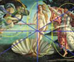 dipinto Venere di Botticelli sezionato per analisi prospettica